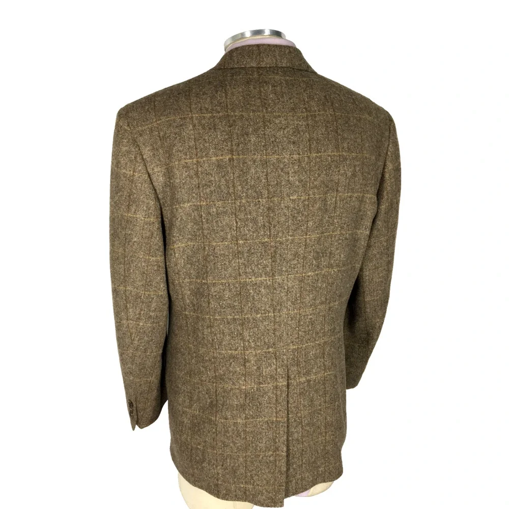 44R Brooks Brothers USA Mens 2 Button Pure Camel Hair Blazer Sport Coat W/Pane
